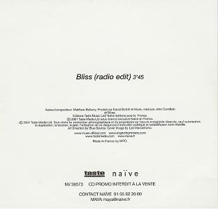 French Bliss promo CD back [cardboard]
